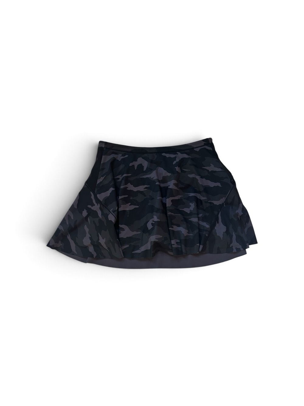 Athleta Black Camo Pleated Skirt